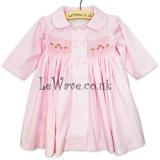 Flower and geometric smocked girl coat LD 027