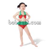 Super cute strawberry two-piece swimwear for little girl - SW 325